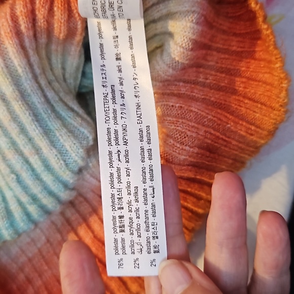 Bershka size S rainbow stripe stretch jumper very good carefully worn condition - Picture 15 of 16